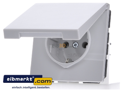 Frontansicht Jung LS 1520 KL LG SCHUKO-Steckdose 16A�250V Klappdeckel 