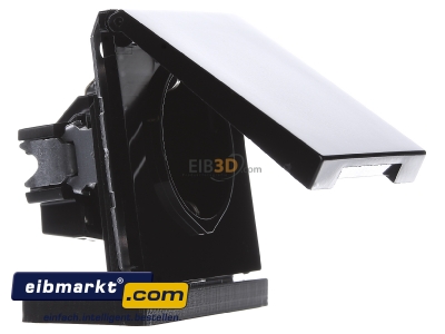 Ansicht links Jung LS 1520 KL SW SCHUKO-Steckdose 16A�250V Klappdeckel 
