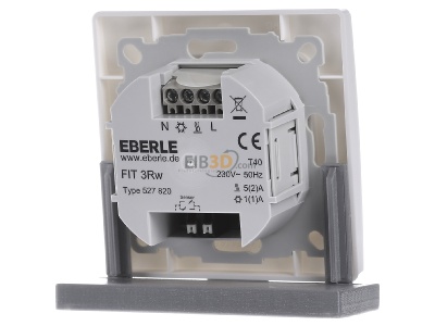 Ansicht hinten Eberle FIT 3Rw / wei UP-Uhrenthermostat 