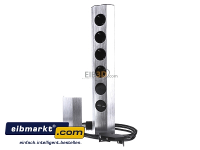 Front view Bachmann 923.008 Socket outlet strip stainless steel 
