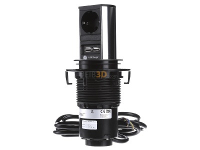 Frontansicht Bachmann 928.017 Steckdosen Elevator 1xSchuko,2xUSB 