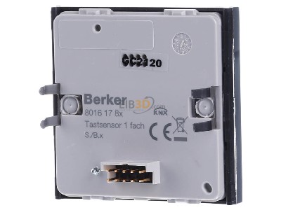 Back view Berker 80161785 EIB, KNX touch sensor 2-fold, 
