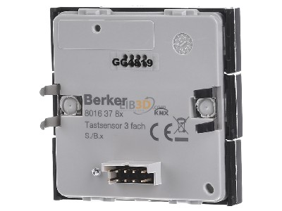 Back view Berker 80163785 EIB, KNX touch sensor 6-fold, 
