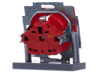 Ansicht hinten Busch Jaeger 20 EUC-917 SCHUKO Steckdosen-Einsatz rot 