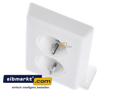 View up front Gira 078327 Socket outlet protective contact white - 
