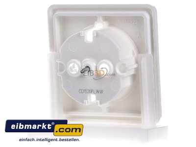 Ansicht hinten Jung CD1520PLWW Zentralplatte f�r SCHUKO-Steckdose 