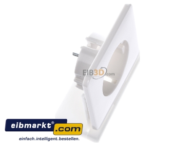 Ansicht oben links Jung CD1520PLWW Zentralplatte f�r SCHUKO-Steckdose 