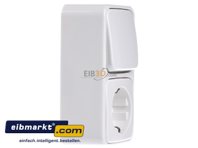 View on the left Busch-Jaeger 1641-0-0235 Combination switch/wall socket outlet
