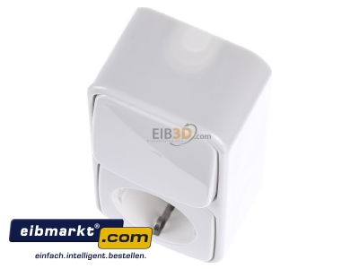 View up front Busch-Jaeger 1641-0-0235 Combination switch/wall socket outlet
