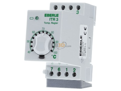 Frontansicht Eberle ITR-3 100 Temperaturregler auf TS, 1W, 40-100C 