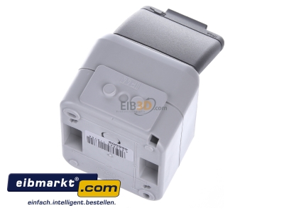 Top rear view Elso 455009 Socket outlet protective contact grey
