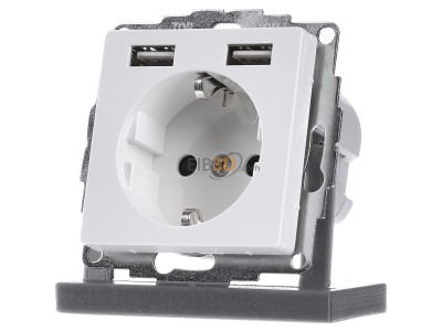 Front view Merten MEG2366-0319 Socket outlet (receptacle)
