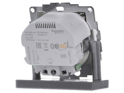 Back view Merten MEG2366-0319 Socket outlet (receptacle)
