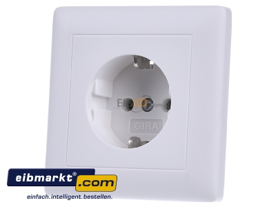 Front view Gira 044027 Socket outlet protective contact white
