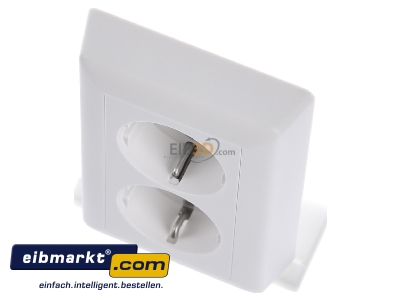 View up front Gira 078004 Socket outlet protective contact white
