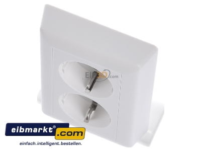 Ansicht oben vorne Gira 078004 Schuko-Doppelst.dose rws 
