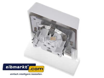 Top rear view Gira 078004 Socket outlet protective contact white
