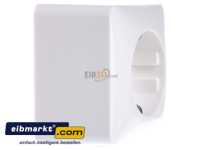 View on the left Gira 044013 Socket outlet protective contact white 
