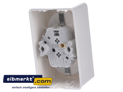 Back view Gira 078013 Socket outlet protective contact white - 
