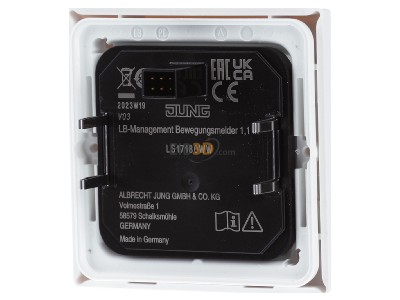 Ansicht hinten Jung LS 17180 WW Automatik-Schalter Standard 