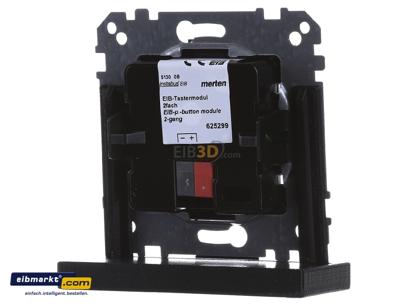 eibmarkt.com - EIB, KNX push button module 2-fold without rockers,  including bus coupling unit, System M, 625299