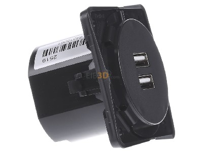 View on the left Berker 926102505 USB power supply 2fold Anthracite 
