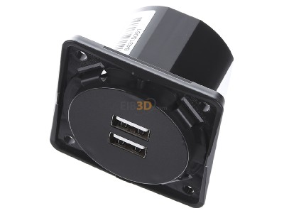 View up front Berker 926102505 USB power supply 2fold Anthracite 
