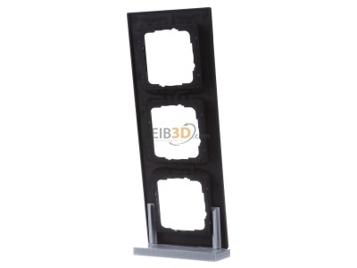 Back view Gira 0213095 Frame 3-gang black 
