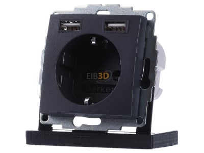 Front view Berker 48031606 Socket outlet (receptacle) 
