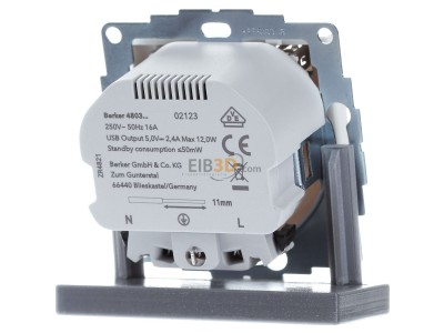Back view Berker 48038989 Socket outlet (receptacle) 
