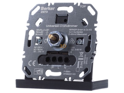 Front view Berker 2973 Dimmer flush mounted 20...210VA 

