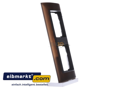 Ansicht links Gira 021213 Abdeckrahmen 2f.opak dbr 