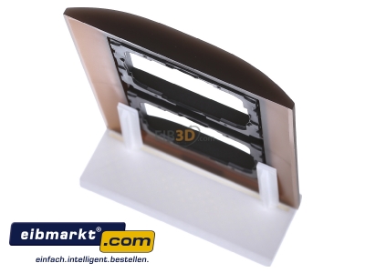 Ansicht oben hinten Gira 021213 Abdeckrahmen 2f.opak dbr 