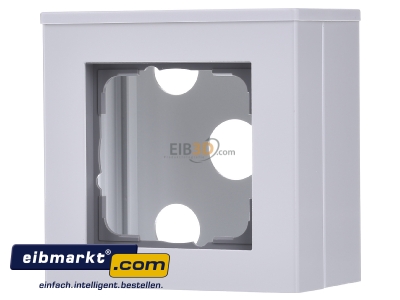 Front view Gira 136127 Surface mounted housing 1-gang white - 
