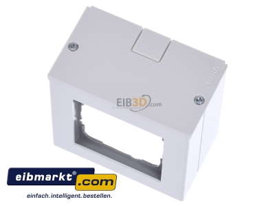 View up front Gira 136127 Surface mounted housing 1-gang white - 
