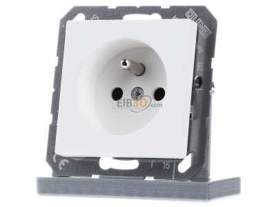 Front view Jung A 1520 FBFKI WWM Socket outlet (receptacle) earthing pin 
