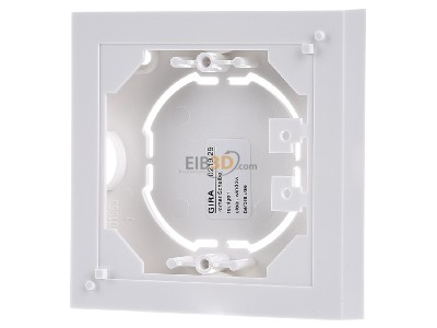 Front view Gira 021929 Surface mounted housing 1-gang white 21929
