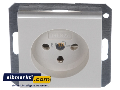 View up front Socket outlet HNA cream white 047901 Gira 047901
