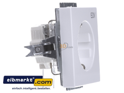 View on the left Busch-Jaeger 20 EUCKS/DV-84 Socket outlet protective contact white
