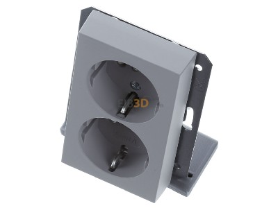 Ansicht oben vorne Gira 2731015 SCHUKO-Steckdose 2-f. SH f.UP-Dose 1-f.gr 