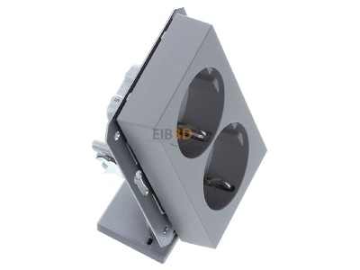 Ansicht oben links Gira 2731015 SCHUKO-Steckdose 2-f. SH f.UP-Dose 1-f.gr 