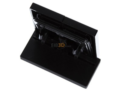 Top rear view Jung LS 995 SW Cover plate for switch/push button black 
