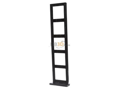 Back view Jung LS 985 SW Frame 5-gang black 
