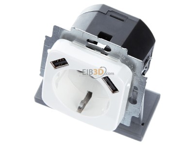 Ansicht oben vorne Busch Jaeger 20 EUCB2USB-214 SCHUKO-2x USB Steckdose 