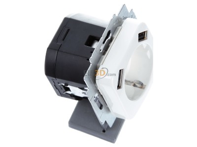 Ansicht oben links Busch Jaeger 20 EUCB2USB-214 SCHUKO-2x USB Steckdose 