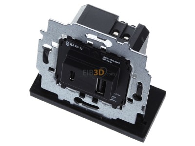 Ansicht oben vorne Busch Jaeger 6475 U Netzteil-Einsatz USB A+C 