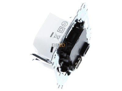 Ansicht oben links Merten MEG4366-0120 USB-Ladeeinsatz Typ A+C mit Power-Delivery-T,_- Aktionsartikel