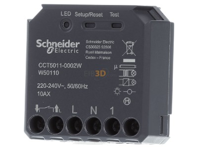 Frontansicht Schneider Electric CCT5011-0002W Wiser Schaltaktor 1fach UP 