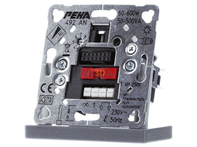 Front view Peha D 492 AN O.A. Dimmer flush mounted 20...500VA 
