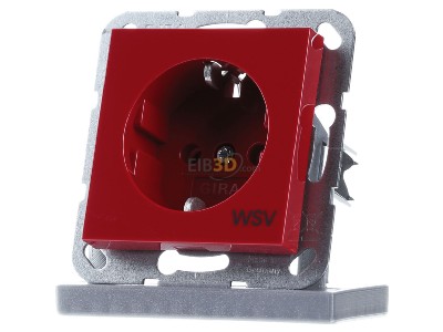Frontansicht Gira 4188108 Steckdose WSV Rot 